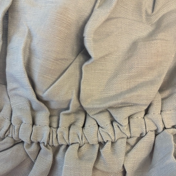 NWT! Blue Ruffled Linen Bandeau Top - Picture 4 of 4